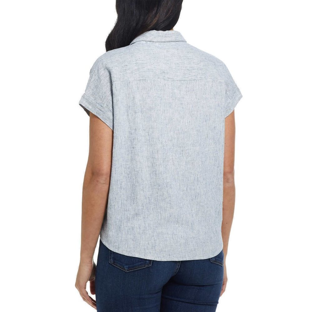 Weatherproof Vtg Ladies Tie Front Top - Picture 2 of 5